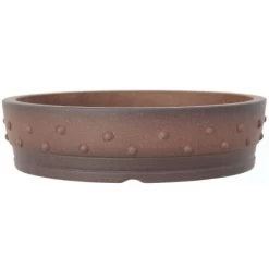 Bonsaischale 30x30x8cm Antik-Braun Rund Unglasiert
